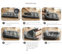 Alfombrilla multifuncional plegable para mascotas, sofá nido, se puede deformar, perrera multiusos, cama para perros, casa - details 1