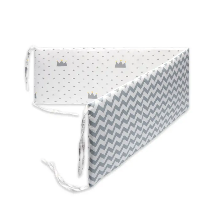 Parachoques para cuna de bebé, valla de cama de algodón trenzada, Protector de cuna para recién nacidos antigolpes - 1