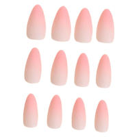 Uñas postizas rosadas francesas mate, ble y sin dividir, cómodas, para salón de uñas profesional - details 0