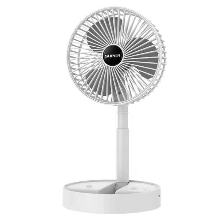 Ventilador plegable telescópico, mini ventilador de mesa recargable y flexible con 3 niveles de viento, 5W, Don Feliz - 1