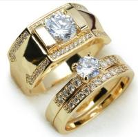 Anillo de lujo con incrustaciones de circonitas para mujer, anillo de metal tallado, color dorado, anillo de pareja, joyería de boda, compromiso, nupcial, 1 pieza - details 1