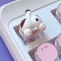 MiFuny lindo gato/Corgi Butt Keycaps oso/conejo 3D resina DIY personalizado dibujos animados llaveros para teclados nical regalo de juegos - details 5