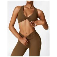 Sujetador deportivo push-up con tiras cruzadas para mujer, top corto para yoga, gimnasio, fiess, transpirable - details 23