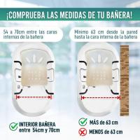 Silla Bañera Giratoria 360º - Asiento Bañera Adulto Cómoda Transferencia - Silla Ducha Mayores FÁCIL Acceso - Silla de Baño Antideslizante - details 1