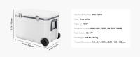 SucceBuy Enfriador portátil de 45 QT con ruedas, diseño aislado para retención de hielo, asas duraderas y portavasos incorporados - details 6