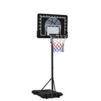 Canasta de Baloncesto para Exteriores/Interiores Altura Ajustable 182-213 cm Canasta Portátil con Ruedas con Base de lastre para Niños y Adultos Negro/Blanco - details 6