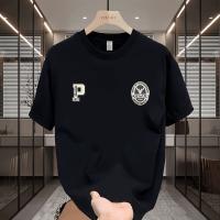 Camiseta de Algodón Puro Impresa para Hombres Manga Corta, Versátil, Talla Grande, Top Casual para Primavera-Verano - details 3