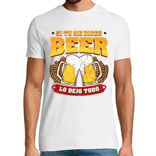 Si Me Dices Cerveza Lo Dejo Todo Cerveza Humor Alcohol Camisetas CERVEZA,Pack Regalo Camiseta Personalizada - 1