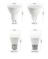 Interruptor de Pared LED CCT E27 B22 GU10 GU5.3 Luz de Base de Alto Rendimiento Color Temp Reset - details 4