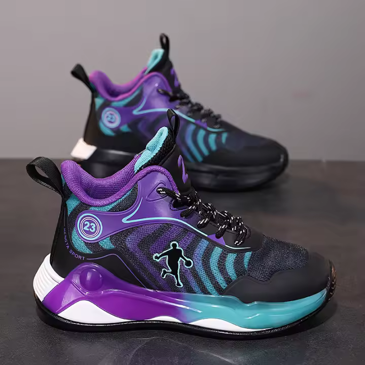 Nuevos zapatos de baloncesto para niños, zapatillas deportivas con plataforma al aire libre, ideales para clases de baloncesto, estudiantes - 1