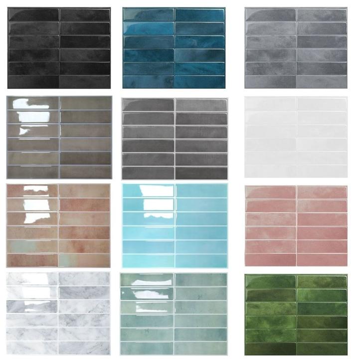 Pegatinas de pared de azulejos autoadhesivas impermeables, papel tapiz antiincrustante a prueba de humedad, calcomanía de pared resistente al calor DIY