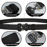 Cinturón multifunción con hebilla de nailon para caza al aire libre para hombre, cinturón de lona de alta calidad - details 2