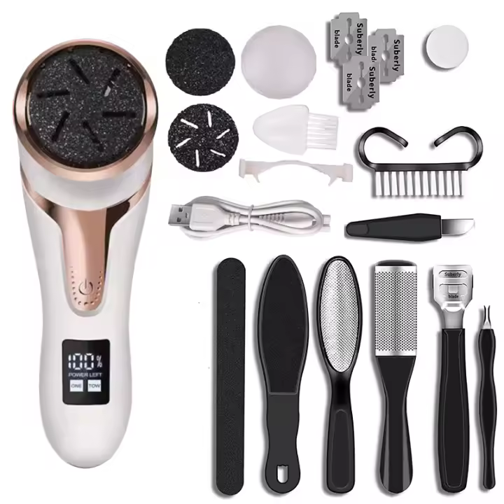 Amoladora de Pies Eléctrica Recargable Herramienta de Pedicura para Eliminación de Callos - 1