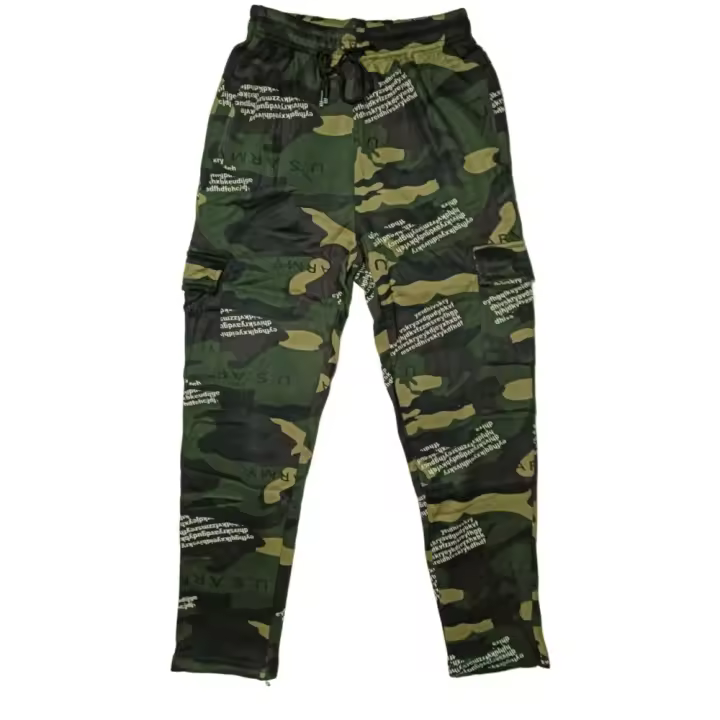 Pantalon cargo Hombre Casual, Camuflaje Militar Largo sin Puños con Forro polar Grueso, Cintura Elástica con Cordón Ajustable, 4 Bolsillos - otoño/invierno - NK185 - 1
