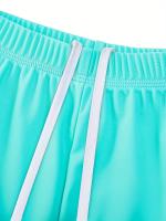 Conjunto De Baño De Dos Piezas Para Niñas Con Estampado De Flores, Top De Manga Corta Y Pantalones Cortos Deportivos Para La Playa O La Piscina - details 2