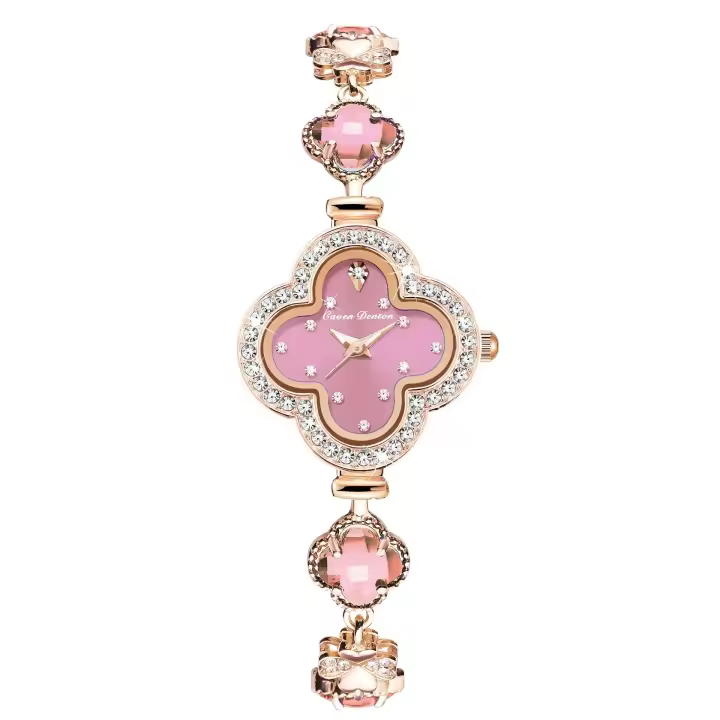 Reloj de Pulsera de Clover Elegante Diseño de Lujo Impermeable Movimiento de Cuarzo - 1