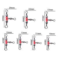 Con cuentas, anillo sólido de 3 vías, señuelo para anzuelo, línea de pesca giratoria, giratorios, conector de pesca, anillo de barril de rodamiento - details 0