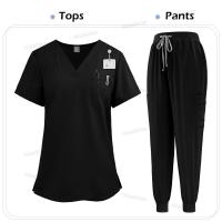 Ropa médica para mujer, conjuntos de Jogger, pantalones de enfermería, bata quirúrgica, uniformes médicos de alta calidad, uniforme de belleza al por - details 11