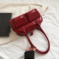 Bolso de mano de moda informal de cuero de PU vintage con diseño de doble bolsillo para mujer - details 4