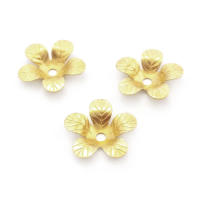 Tapas de cuentas de flores de latón de color no chapado, suministros de joyería Diy de alta calidad, collar, pendientes, accesorios para mujer - details 37