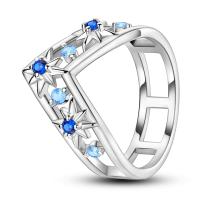 Anillo de Plata de Ley 925, anillo de corazón elevado brillante para mujer, circonita cúbica, estrella, Luna, flor, anillos y joyería de boda, regalos - details 9