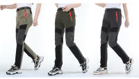 Pantalones de senderismo impermeables de secado rápido para mujer, pantalones finos para exteriores, Softshell de montaña con cinturón - details 1