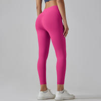 Hmidou-mallas de gimnasio con bolsillos para mujer, pantalones de Yoga, Fitness, cintura alta, Control de barriga, correr, entrenamiento - details 23
