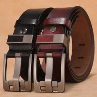 Cinturón de piel de vaca auténtica para hombre, cinturón vintage de piel de vaca con hebilla, 100, 110, 120, 130, 140, 150, 160, 170cm - details 1