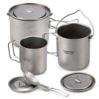 Lixada - maceta colgante portátil de titanio ultraligera, 900 ml/1600 ml, con asa plegable con tapa, utilizada para acampar al aire libre, hacer senderismo, - details 21
