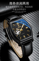 Reloj mecánico de alta gama para hombres, reloj hueco cuadrado de moda automático, reloj mecánico impermeable para hombres - details 2