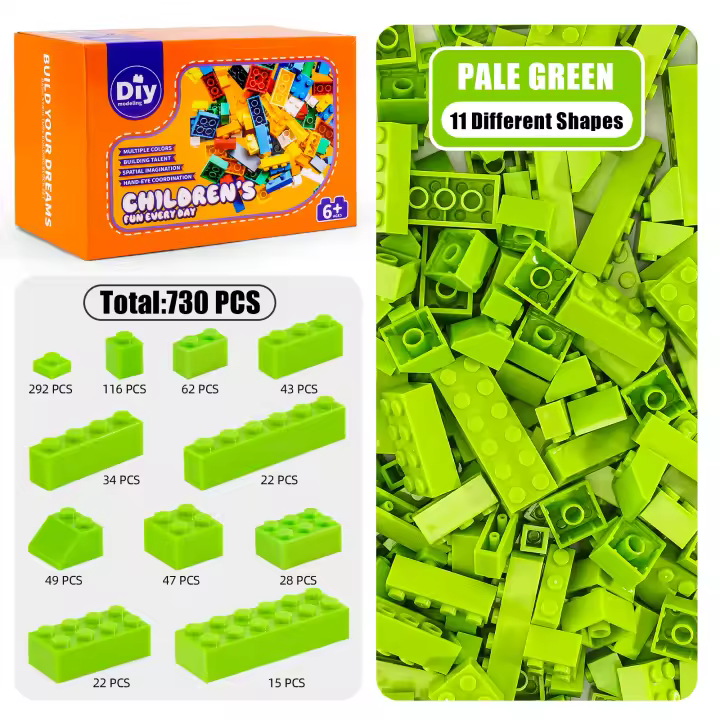 Set de Construcción Educativo para Niños 730pcs Ladrillos Coloridos Juguete de Educación Temprana - 1