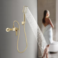 Grifo de ducha de mano, para bañera, ducha de pared,juego de ducha con soporte y manguera de ducha de 1,5m - details 2