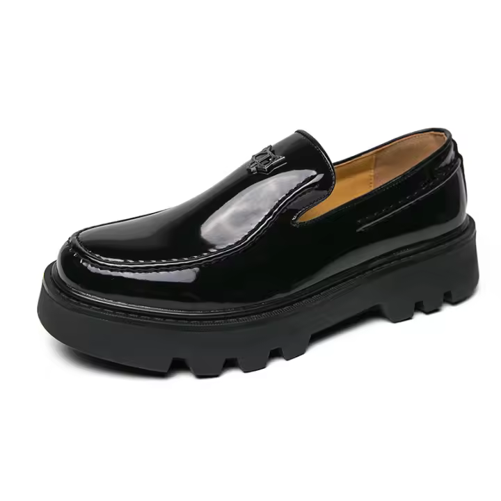 Plataforma de moda para hombres que aumenta los mocasines club nocturno estilista zapatos de moda. - 1
