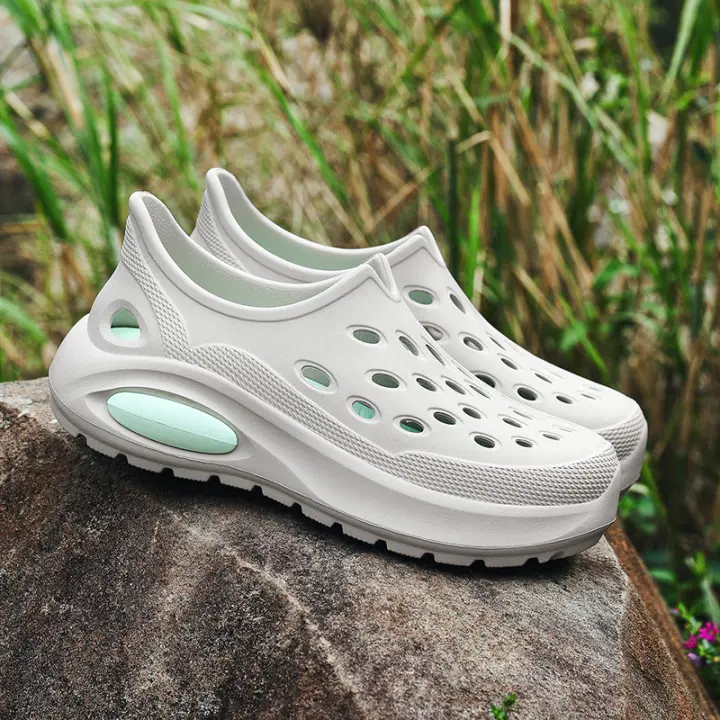 Nuevos bolsos de suela gruesa y zapatos de agujero para hombres y mujeres, moda de playa, deportes de ocio, temperamento versátil, pisando mierda - 1