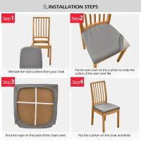 Funda de cojín cuadrada de cuero PU para silla, fundas impermeables para asiento de cocina y comedor, fundas de cojín para asiento de silla de comedor extraíbles - details 2