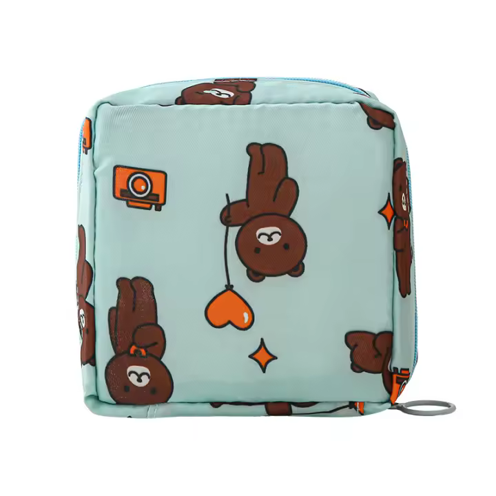 Bolsa de Compresión Sanitaria Portátil Impermeable, Organizadora de Cables de Datos para Auriculares, Soporte Portátil para Maquillaje - 1