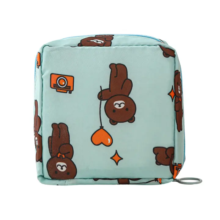 Bolsa de Compresión Sanitaria Portátil Impermeable, Organizadora de Cables de Datos para Auriculares, Soporte Portátil para Maquillaje - 1