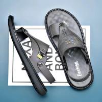 Sandalias de Verano para Hombres Uso Interior y Exterior Zapatillas de Playa Casuales Cuero Suave - details 13