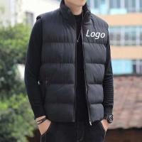 Chaqueta de edredón de burbujas transpirable y ligera con logotipo 2024, cuello levantado para hombres al aire libre, sin mangas, apertura con cremallera - details 4