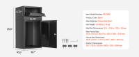 SucceBuy Caja de entrega de paquetes segura para exteriores, buzón de correo para paquetes de 35,8 pulgadas con cerradura, buzón resistente a la intemperie, negro - details 1
