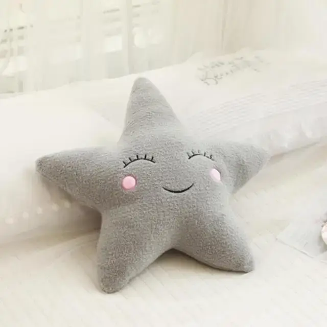 Nueva nube de peluche, Luna, estrella, gota de lluvia, almohada de felpa, cojín suave, juguetes para niños, bebés, niñas, regalo de Navidad, decoración para habitación y coche - 1