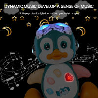 Baby Crawling Toys Musical Penguin Infant Moving Walking Dancing Toys with Light Toddler Interactive Development Tummy Time Gift - details 3