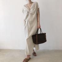 Vestido de Verano Vintage sin Espalda REALEFT Manga Corta, Cuello en V, Moda Casual para Mujeres - details 7