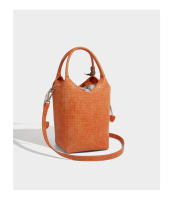 Bolso tejido de moda, bolso cubo de gran capacidad, bolso mensajero casual versátil para viajeros. - details 26