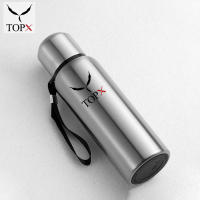 Large-capacity Thermos Cup 304 Stainless Steel Outdoor Portable Mountaineering Sports Water Bottle with Rope500/1500ml - details 4