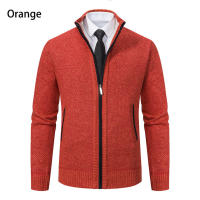 Chaqueta Deportiva Casual Para Hombre De Otoño E Invierno Nueva JERSEY Color Sólido Cuello Erguido Abrazadera De Poliéster Con Cierre De Cremallera - details 19