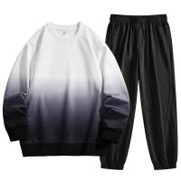 Conjuntos de dos piezas para hombre, Sudaderas con cuello redondo y pantalones, trajes deportivos informales, moda de otoño - details 4