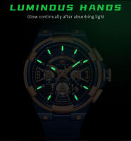 Reloj de Hombre Moderno – Carátula Hueca Flotante, Impermeable, Estilo Casual - details 6