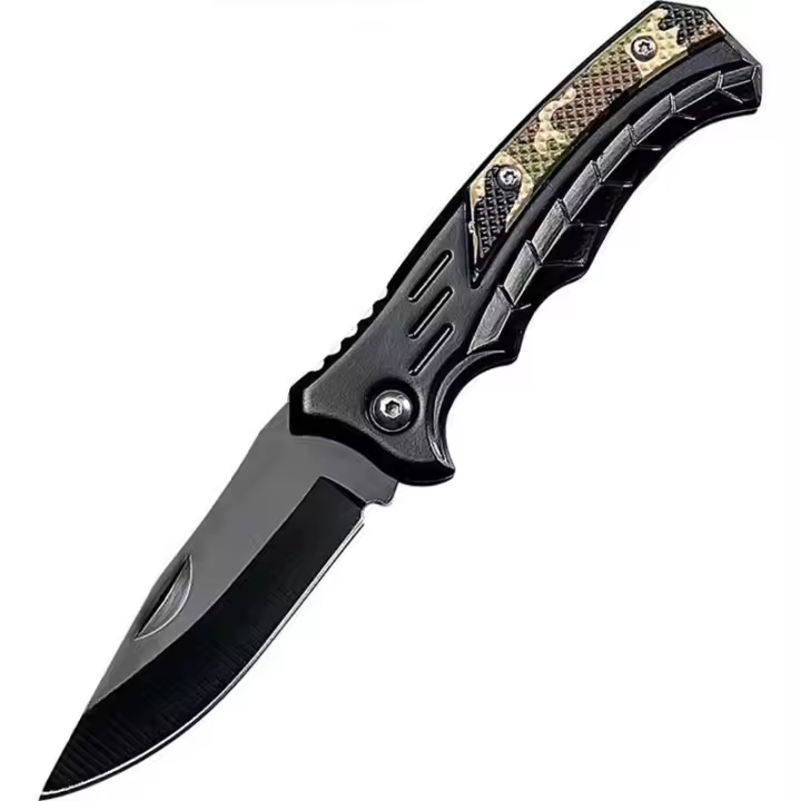 Cuchillo plegable de acero inoxidable fácil de llevar, cuchillo de corte para acampar, multiherramienta, cuchillos de bolsillo, supervivencia al aire libre, salvavidas - 1