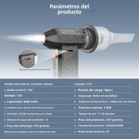 Aspiradora y Ventilador Industrial en Uno: Kit Potente con Motor de Alta Velocidad, 3 en 1 (Ventilador Violento + Aspiradora + Martillo para Rotura de Cristales) - details 7